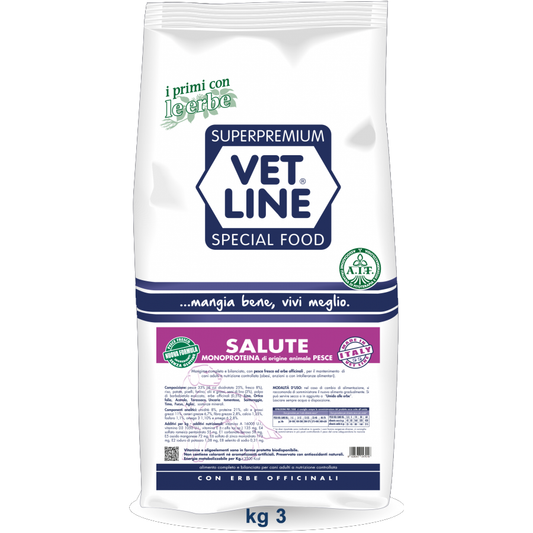 VET LINE SALUTE MONOPROTEICO PESCE 3 KG
