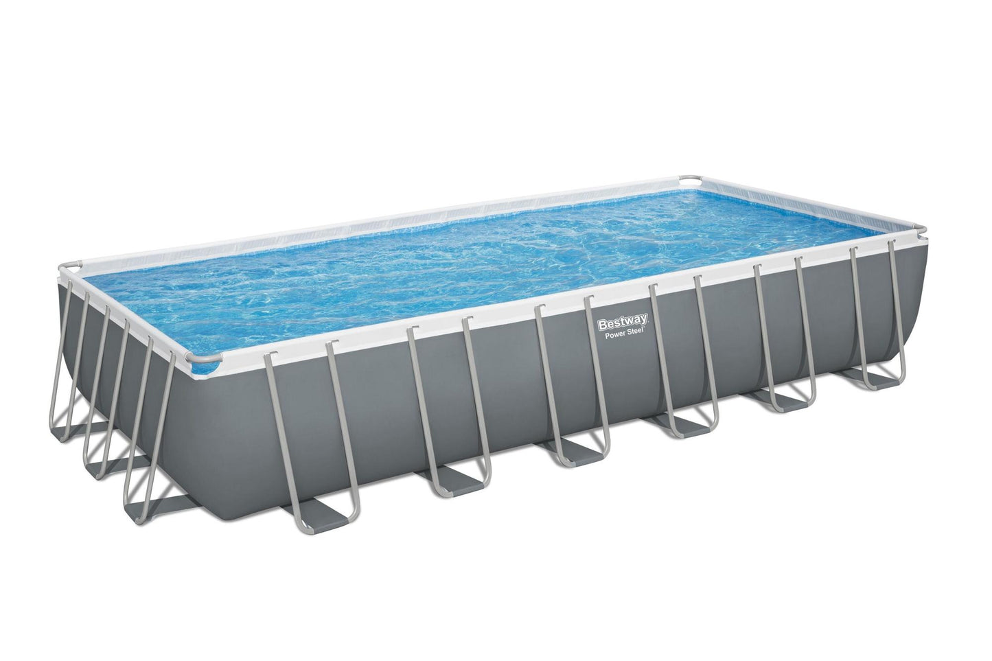 BESTWAY POWER STEEL RECTANGULAR ABOVE GROUND SWIMMING POOL 732X366X132 CM - 56475