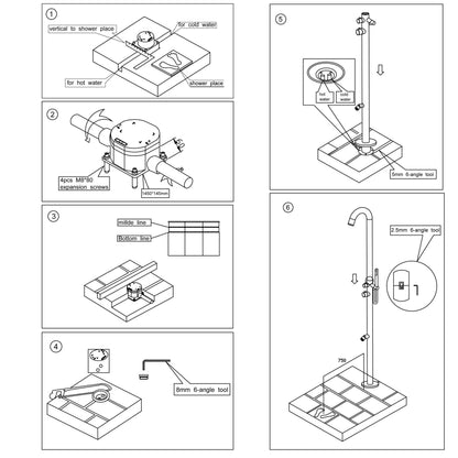 SINED Outdoor Classic Stainless Steel Shower