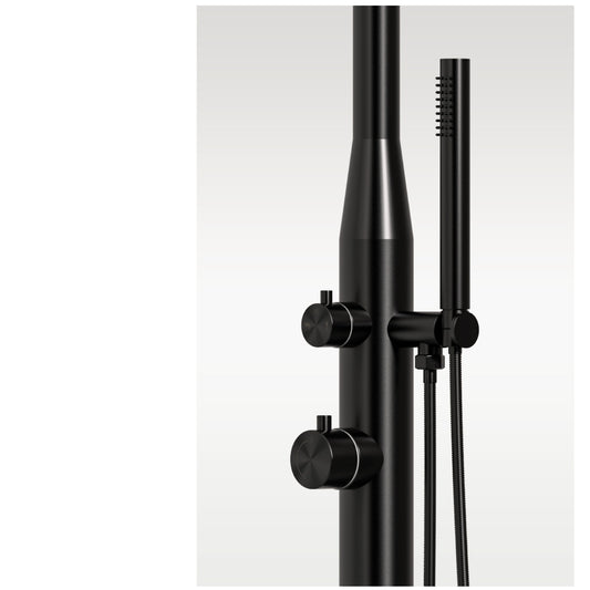 DOCCIA DA ESTERNO IN ACCIAIO INOX NERO