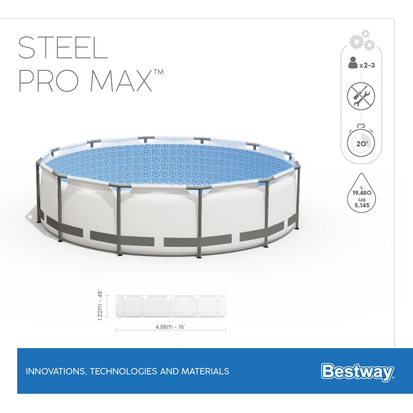 PISCINE STEEL PRO MAX B/WAY 5612Z