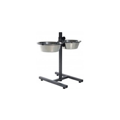 DOG BAR WITH 2 BOWLS WITH ADJUSTABLE HEIGHT UP TO 50 CM 2x2.8 LT