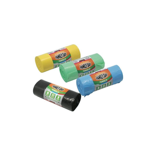 BUSTE NERE 55X65 31 PZ SACCHETTI PER PATTUMIERA 'FAMILY DAY' BRIXO