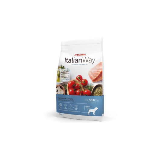 ITALIAN WAY MEDIUM SALMONE E ARINGHE 3 KG