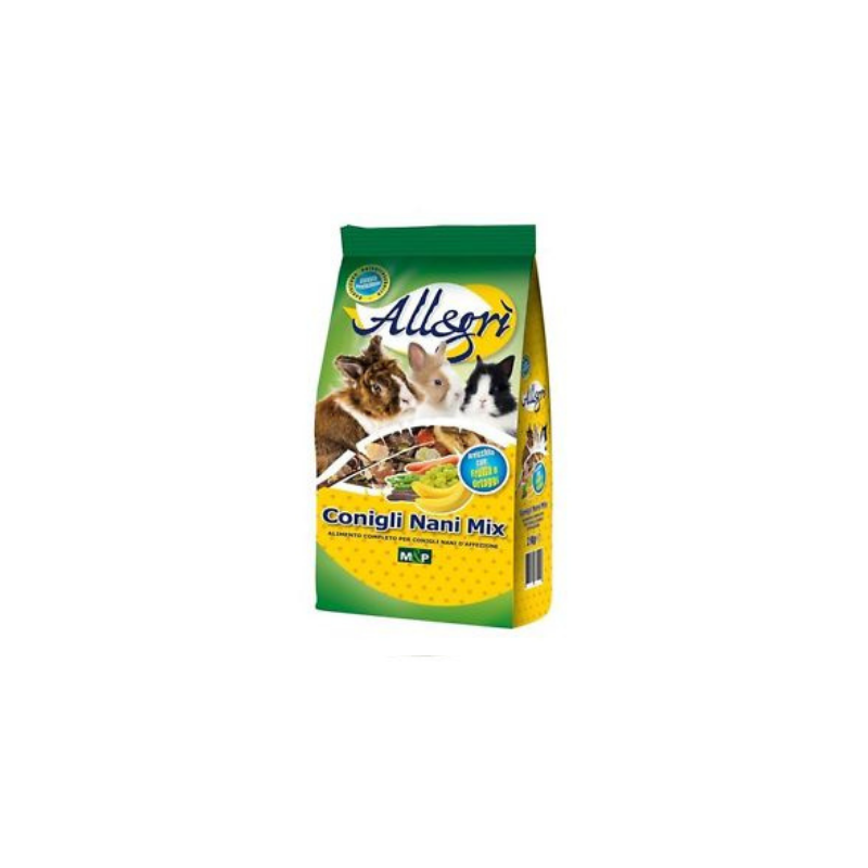 MANGIME PER CONIGLI NANI MIX 800 G ALLEGRI'