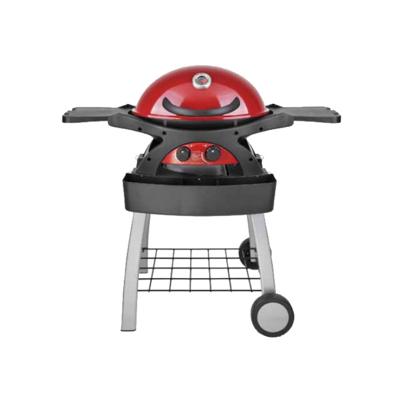BARBECUE A GAS DOLCEVITA TWINGRILL ROSSO CON CARRELLO