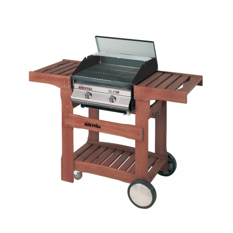 DOLCEVITA EURO 2 GAS BARBECUE WITH STANDARD WOOD TROLLEY